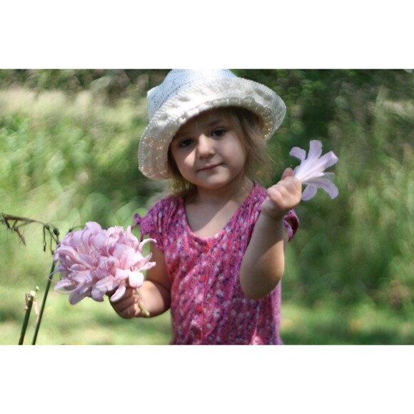 Baby GAP Girls Shimmer Crochet Fedora Summer Hat Off White M/L - Picture 2 of 6